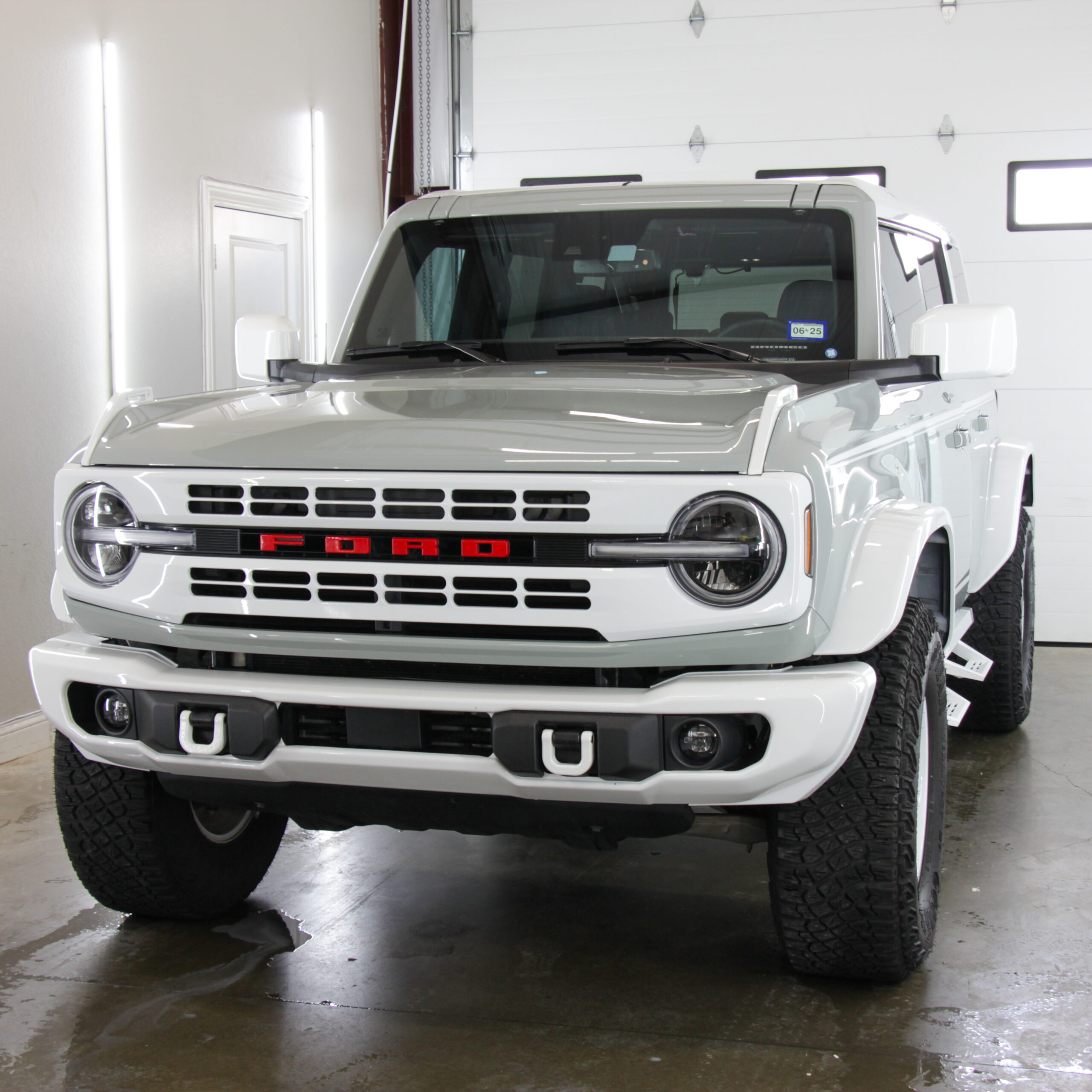 Two-tone Ford Bronco after paint correction and ceramic coating, College Station TX