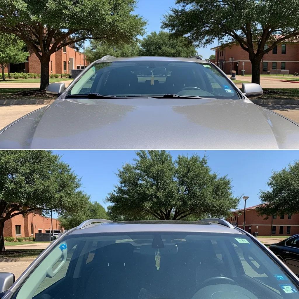 Vehicle exposed to sun in humid climate, illustrating the impact of local weather on ceramic coating effectiveness