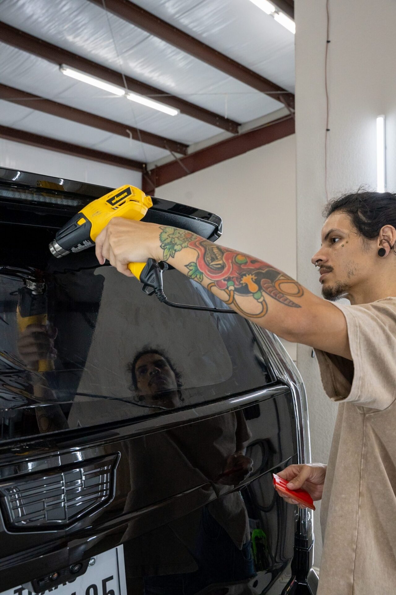 ceramic-window-tint-installation-film-application-college-station-tx-2 Full front paint protection film ceramic coating window tint 2026 rtr mustang film application 28 by Envy This Detailing, serving the Edelweiss Gartens and Southern Trace area of College Station, TX